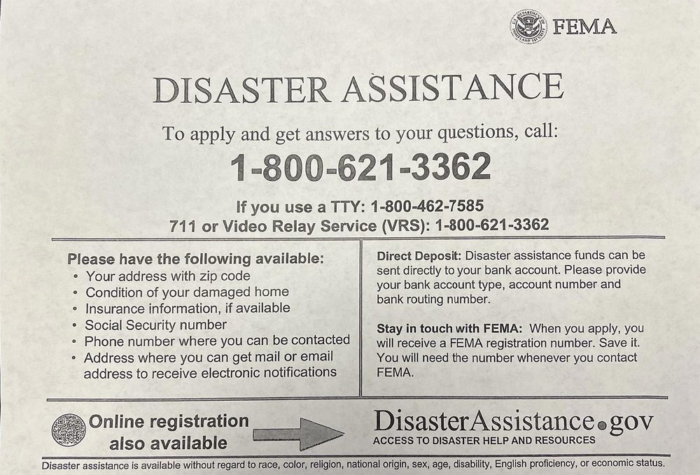 FEMA disaster assistance