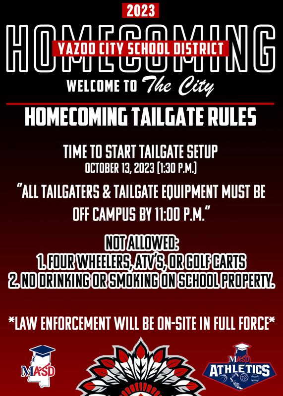 Yazoo City Tailgate Rules 2023 Mississippi Achievement